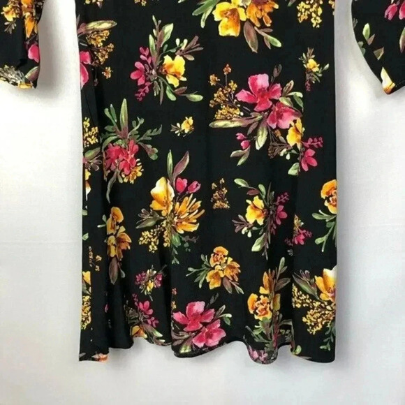 Zara Floral Print Mini 3/4 Sleeve Fit & Flare Dress XS - Picture 7 of 8